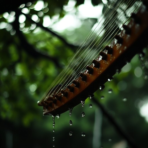 A soulful track with the gentle notes of the sarod evoking a rainy monsoon day filled with bittersweet nostalgia. The composition, deeply rooted in hindustani classical tradition, has a soft and reflective texture. It gracefully moves through various ragas, resonating with emotions of joy, longing, and reminiscence.