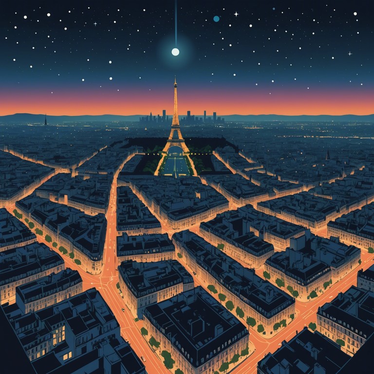 In this alternative description, the focus shifts to a more vivid depiction of a serenade that travels through the bustling avenues and quaint cafes of paris. The saxophone croons a melody that pairs with electronic vibrations, painting a soundscape that is as boldly romantic as it is intricately mysterious. Listeners are invited not only to hear but to feel the cool parisian night air that briskly accompanies the urban explorations of love and longing.