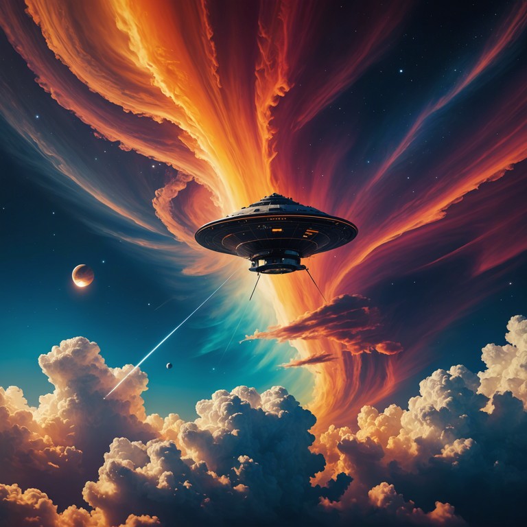 Embark on a musical odyssey through the mystique of cosmic nebulas and interstellar travel, guided by the sounds of complex progressive rock arrangements. Concentrate on a layered synthesis of sounds that mimic the unpredictable beauty of space exploration, coupling intricate melodies with broad, sweeping crescendos.