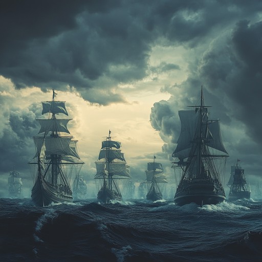 This majestic instrumental captures the grandeur of the russian navy. Featuring powerful orchestral arrangements with sweeping strings, fierce brass, and thunderous percussion, this piece evokes the pride, honor, and strength of the naval forces. With lush harmonic progressions and dynamic shifts, it goes from tranquil to triumphant, invoking images of mighty ships sailing with valor across the open waters.