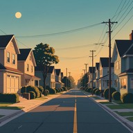 calming melody encapsulates quiet, blissful suburban evenings