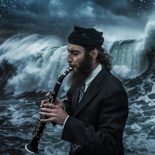 A high energy instrumental track combining traditional klezmer music's distinctive clarinet melodies with an aggressive, fast paced percussion backdrop. The melody builds tension and evokes feelings of anger and intensity, creating a soundtrack to match themes of struggle and resistance. Perfect for scenes requiring raw, unfiltered emotion. Driven by a relentless tempo, the piece blends jewish musical traditions with modern dynamic elements to produce an unusual yet captivating sound.