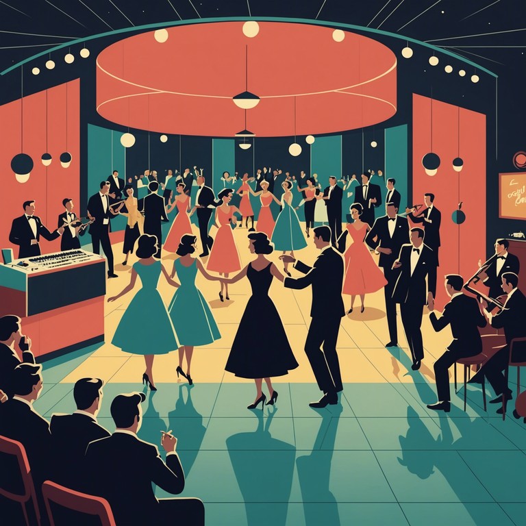 This track recreates the jubilant 1950s dance hall spirit using vintage instrumental tones reminiscent of lively oldies music. It encapsulates the essence of post war celebration and carefree evenings under colorful ballroom lights. Ideal for reviving the classic jukebox era.