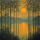 peaceful melodies inspired by a tranquil bamboo grove at dusk