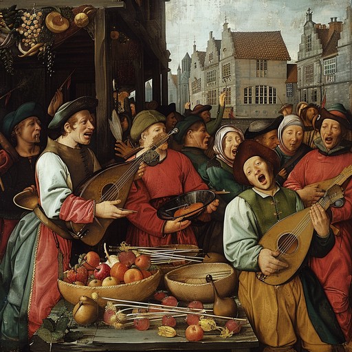 Echoing the spirit of medieval troubadours, this piece promises joy and cheer. Using lively rhythms and vivid stringed instrument melodies, it captures scenes of bustling markets and moonlit festivities. Ideal for brightening up any environment with historical charm.