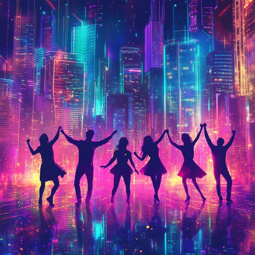 An energetic dancepop instrumental that combines pulsating synths, driving beats, and catchy melodies to evoke a joyful celebration in a vibrant urban nightlife setting