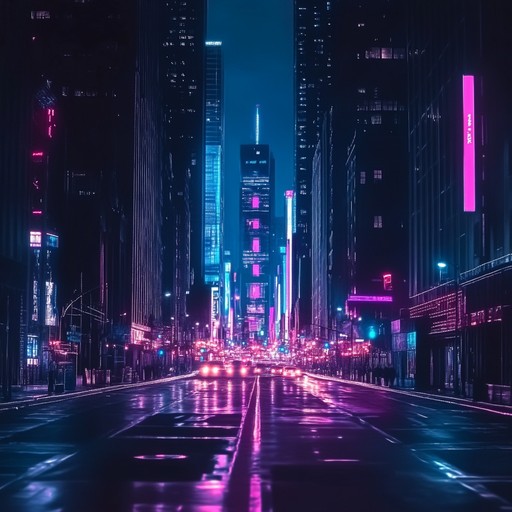 Chill punk guitar riffs and atmospheric synths create a dreamy soundscape, perfect for night time contemplations wandering through neon lit urban landscapes.