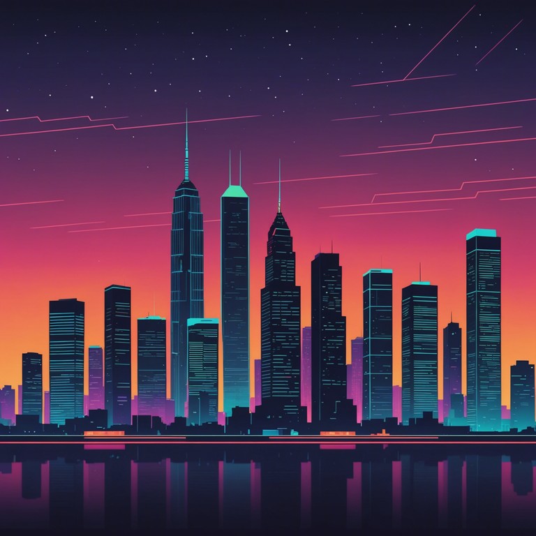 A mesmerizing, instrumental journey portraying an illuminated city at night, filled with the colors of neon lights and the distant sound of urban hustle. The track utilizes lush synthesizers to create an immersive auditory experience that echoes the vibes of a cyberpunk metropolis. The dynamic arrangement shifts from contemplative to hopeful, capturing the essence of a neon soaked future.