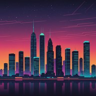 synths weave through a futuristic cityscape