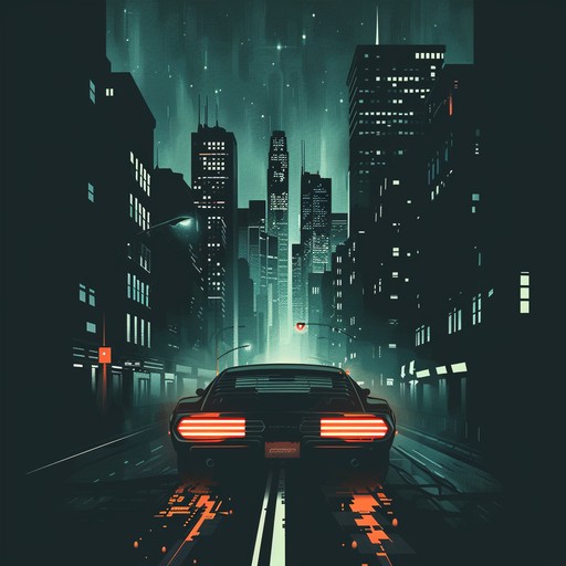 Imagine a thrilling escape through a neon-lit cityscape, with pulsating beats and deep bass that mimic the heart's adrenaline-fueled pounding. Perfect for depicting a high-stakes chase scene.