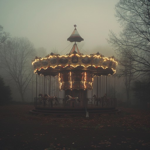 An eerie and haunting instrumental track featuring a distorted and detuned music box melody. The song evokes the unsettling atmosphere of an abandoned carnival at night, with creepy carousel music echoing through the empty fairgrounds. The music box plays a simple, childlike tune that becomes increasingly warped and dissonant as the song progresses, creating a sense of unease and dread.