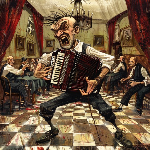 An aggressive and fast paced polka track that infuses traditional style with modern intensity. The energetic accordion melodies are paired with hard hitting percussion to create a song that feels like a furious dance stampede. Perfect for those looking for an intense and captivating instrumental.