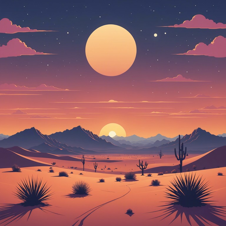 This track captures the essence of a tranquil night in the middle eastern desert, with soothing tones that mimic the gentle whisper of the desert wind. The music serves as a serene backdrop, perfect for relaxation or contemplation, as it incorporates traditional middle eastern instruments to carry listeners away to a peaceful, starlit desert scene.