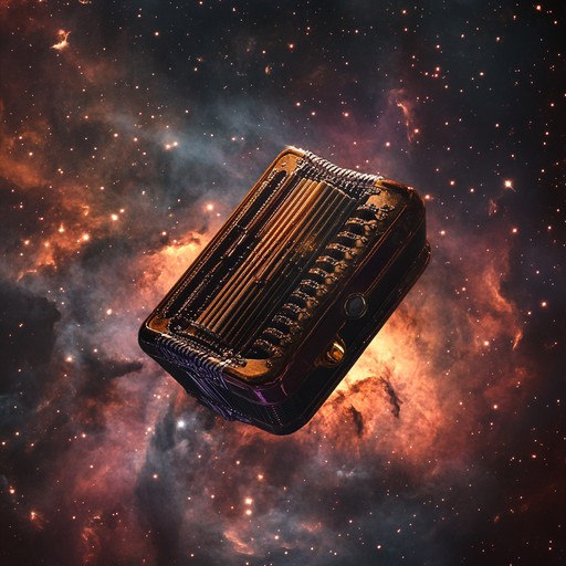 An instrumental piece blending traditional tango with celestial sounds creating an enigmatic and dreamy atmosphere that transports listeners beyond the stars.