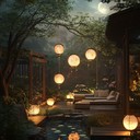 **peaceful melodies amidst calming moonlit garden ambiance**