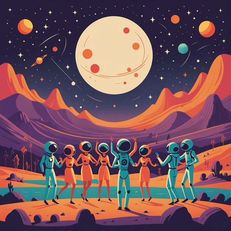 This track takes you on an interstellar polka dance, merging ethereal electronic layers with the upbeat and invigorating energy of traditional eastern european polka. It's a celebration of cosmic proportions, where stars twinkle to the rhythm of an accordion.