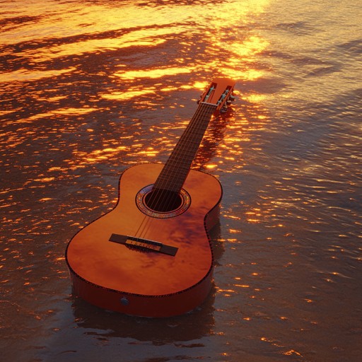 An instrumental piece that blends soft guitar strums with gentle latin percussion, evoking images of sunsets over caribbean waters and the calm of evening breezes.