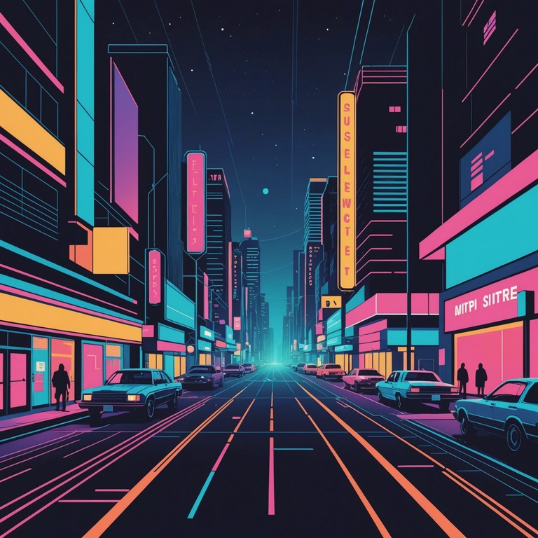 An instrumental track blending subtle cityscape sounds with the vibrant influences of modern jpop, creating a tense yet inviting experience. The music paints a picture of neon lit streets alive with mystery and subtle excitement. This composition uses ambient synthesizers layered with traditional jpop melodies to build a suspenseful, yet emotionally complex atmosphere.