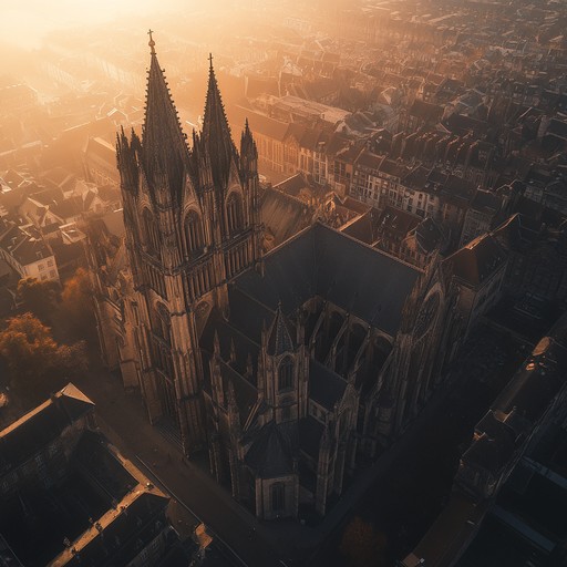 Melodies derived from an old pipe organ, combined with the ambient noise of a cathedral, create a deep sense of connection to the past, as if the listener is transported to a time of deep spiritual practice and admiration within the grandness of renaissance architecture.