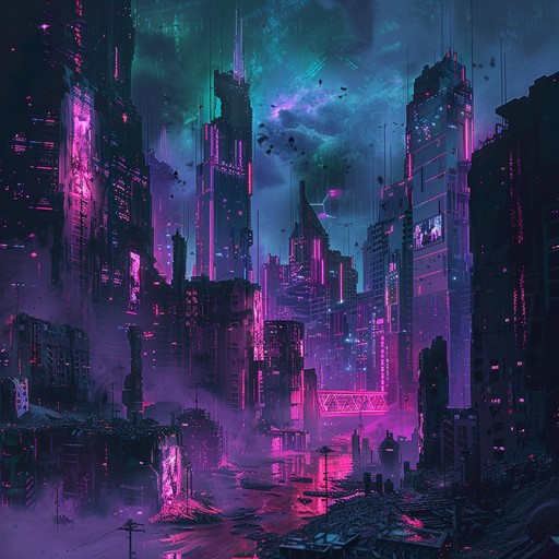 This track encapsulates the essence of a dystopian future where man and machine collide in a relentless, adrenaline pumping soundscape. With dark, pulsating beats and synthetic rhythms, this composition takes you through an auditory battleground filled with aggressive energy and driving force.