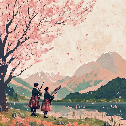 This instrumental piece combines the lively spirit of scottish bagpipes with the elegance of japanese koto strings, creating a unique celebratory folk fusion that bridges cultures