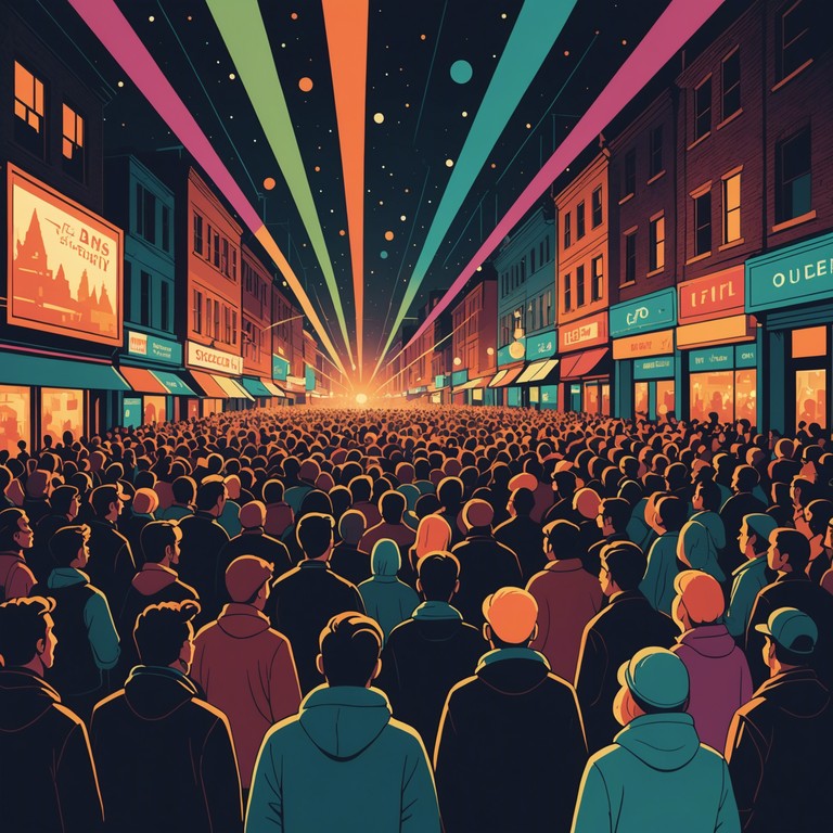 Expanding on the combination of high energy and cultural revelry, this alternative title brings out an electrified narrative that draws listeners into a sonic whirlpool, where spirited rebellion dances with the rhythmic joy of communal celebration. This version emphasizes the spirited interaction of a carnival's traditional beats with the pulse of contemporary electronic resistance.