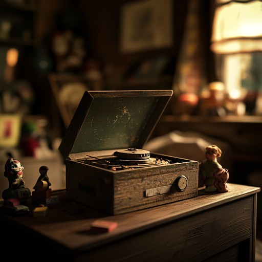 A wistful blend of toy instruments and cold electronic sounds, forming an eerie yet comforting atmosphere that transports listeners to melancholic childhood memories.