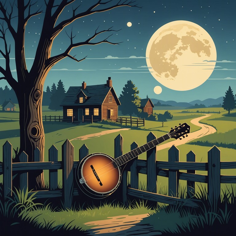 A soul stirring banjo tune bathed in moonlight, perfect for evoking a sense of calmness and introspection during quiet night hours.