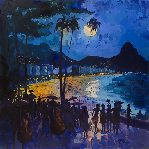 The song transports you to the lively atmosphere of copacabana beach in rio de janeiro, where couples sway to the sensual rhythm of the samba late into the night. The infectious melody and pulsating beats create an irresistible urge to dance, while the smooth instrumentation evokes a romantic and passionate mood