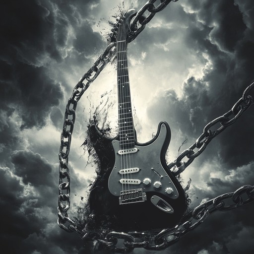 An intense instrumental composition featuring blazing guitar solos, relentless drums, and pulsating bass lines designed to energize listeners and evoke feelings of defiance and strength