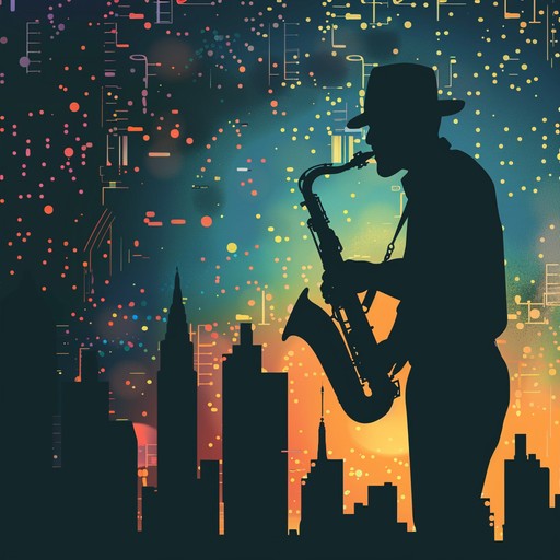 An exhilarating composition blending the vigor of jazz with soulful undertones. The smooth saxophone leads carry the melody while a robust rhythm section propels the piece forward, creating a vibrant and infectious groove perfect for late night moments. The dynamic interplay of saxophone, bass, and drums results in a lively, captivating track.