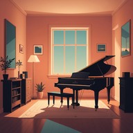 soft piano melody recounts a nostalgic tale