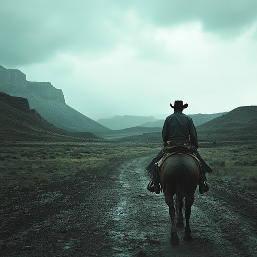 A moving instrumental track that combines traditional sertanejo instrumentation with poignant arrangements to create an atmosphere of longing and introspection, evoking images of solitary cowboys riding through rain soaked landscapes under a blanket of stars