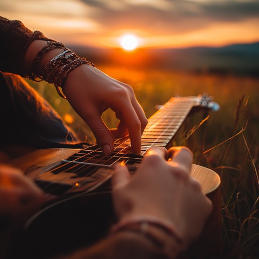 An engaging blend of upbeat acoustic guitar riffs and catchy rhythms, evoking the exhilaration and warmth of falling deeply in love on a bright sunny day.