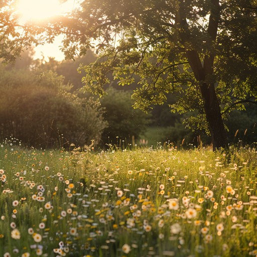 A beautiful blend of tender string melodies, gentle harp arpeggios, and soft piano chords create a nostalgic and uplifting instrumental journey, designed to evoke memories of blissful summer days and heartwarming gatherings. The music ebbs and flows with a delicate yet powerful dynamic, ensuring an emotionally rich experience that feels like a gentle embrace.