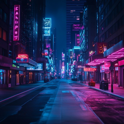 An instrumental nu disco piece featuring smooth synth leads and relaxed rhythms, capturing the essence of neon lit city streets after dark.