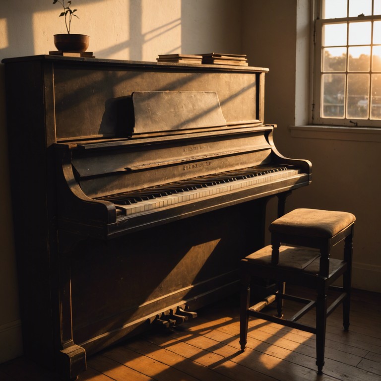 A piano composition that evokes a journey through memories filled with love's nuances, depicting the emotional landscape of someone reminiscing about deep, personal connections that have shaped their heart yet led to a sense of loss.