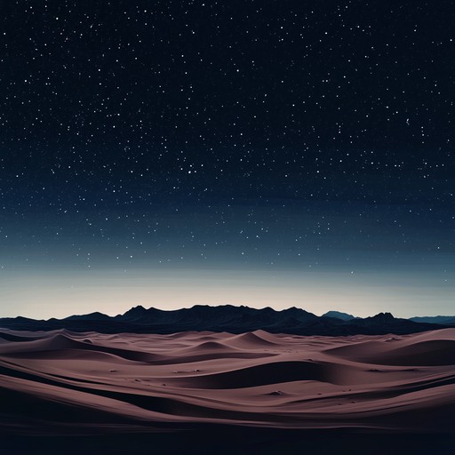 A mystical journey through ancient sands with ethereal middle eastern melodies, evoking the spirit of the desert. The haunting sound of the oud weaves through layers of atmospheric textures, creating an aura of timeless enchantment. Subtle percussion and shimmering synths paint a sonic landscape of mirages and mysteries.