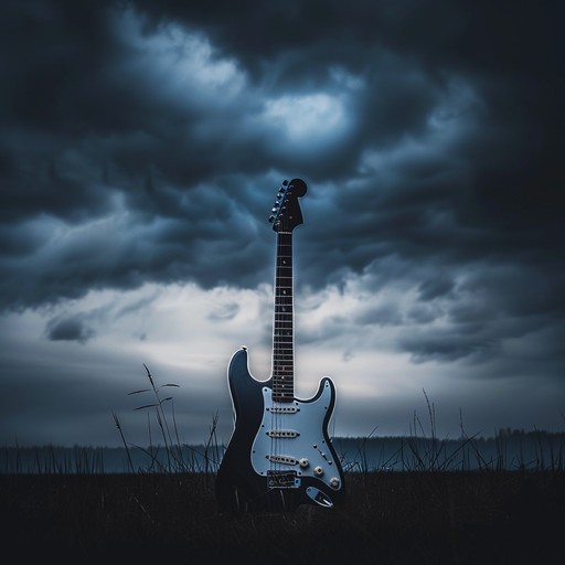 A powerful, melancholic hard rock instrumental featuring an electric guitar with heart wrenching solos, brooding rhythms, and a dynamic buildup, capturing the sorrow of a fallen hero.