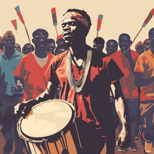 A captivating fusion of african drumming, latin beats, and electronic grooves, creating an energetic and vibrant musical journey that celebrates global unity and dance.