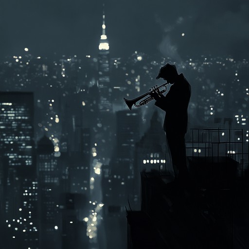 Imagine a city's soul through an electrifying jazz tune led by exuberant trumpet solos. This piece captures the essence of nocturnal urban energy, transitioning through lively and soothing passages, painting a vivid soundscape.