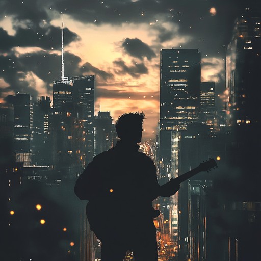 An instrumental german schlager piece that combines gritty urban sounds with traditional melodies, reflecting the struggles and hopes within city life, blending electric guitar with classic schlager rhythms