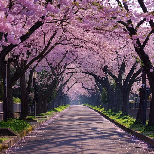 Let the soft, tender composition take you on a soulful journey to a peaceful afternoon in tokyo's parks, surrounded by blooming sakura trees