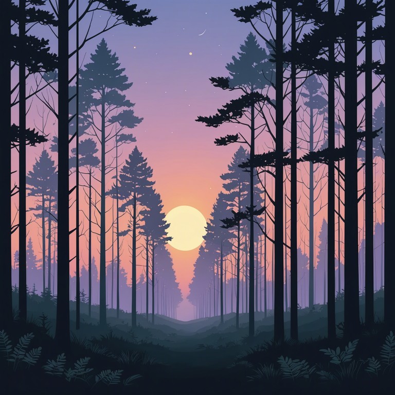 Creating a serene yet emotionally profound atmosphere, dusk in whispering pines blends minimalistic emo elements with ambient influences to form a tranquil, soothing soundscape that resonates with introspection and calm. This instrumental track echoes the gentle whispers of twilight forests, fostering a feeling of peaceful solitude. The subtle incorporation of acoustic guitar enhances the emotive yet relaxed quality of the music, making it ideal for winding down or reflective moments.