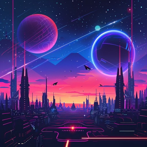 Immersive instrumental blending vintage synths with cosmic atmospheres, evoking a timeless journey through space and time. The track captures the essence of the unknown, blending nostalgic electronic elements with an otherworldly, futuristic feel.