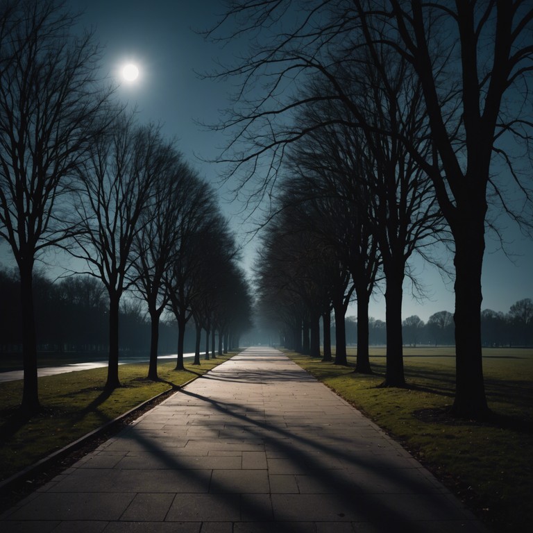 The alternative description emphasizes the stillness and calmness of quiet city streets late at night, spotlighting moments of solitude amidst urban sprawl. The music, centering around a solo piano performance, invites the listener into a meditative state, contemplating life's quiet transitions as one walks under the lit street lamps.