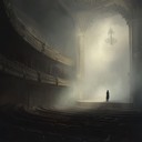 haunting melodies echo in an abandoned, shadow filled cabaret.