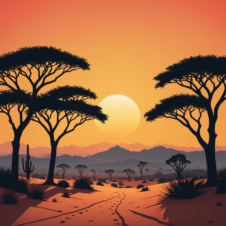 This track encapsulates the essence of a joyful, vibrant sunrise over the sahara, blending traditional african rhythms with contemporary harmonies to create an uplifting and expansive soundscape. The music evokes the beauty of the landscape and the spirit of its people, celebrating the energy and diversity of african cultures.