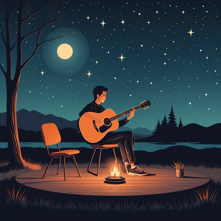 Imagine a serene night where the soft moonlight bathes a quiet garden, and a gentle melody emerges from the shadows, played on a classical guitar. This tune captures the essence of a romantic, whimsical evening where everything seems perfect, peaceful, and filled with love. The music slowly builds, drawing from the enchanting environment to express heartfelt emotions through tender plucks of strings.