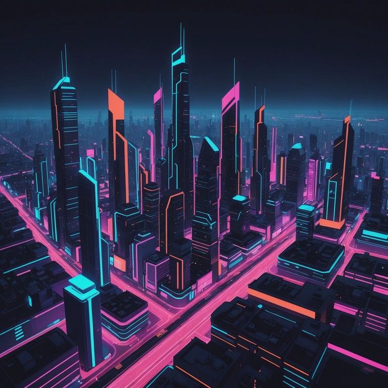 This track embodies the essence of a dystopian future where technology intertwines with human emotion. The music features deep synth lines and ambient noise that suggest a journey through neon lit streets, under the shadow of towering skyscrapers. The atmosphere is tense, filled with the suspense of what lies in the cybernetic shadows. A perfect sound for exploring the depths of a futuristic metropolis.